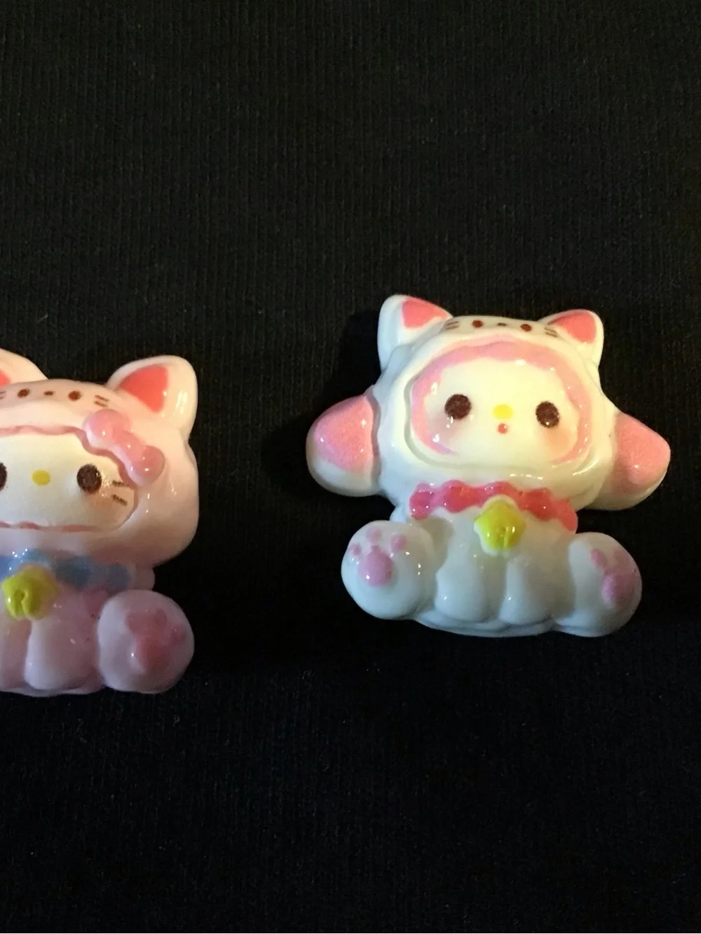 Cute Pink & Purple Cat Character Resin mini magnet set - Set of 4